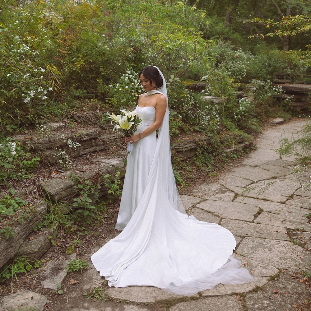 Jenny Yoo Addilyn dress with neck scarf - Picture 4 of 7